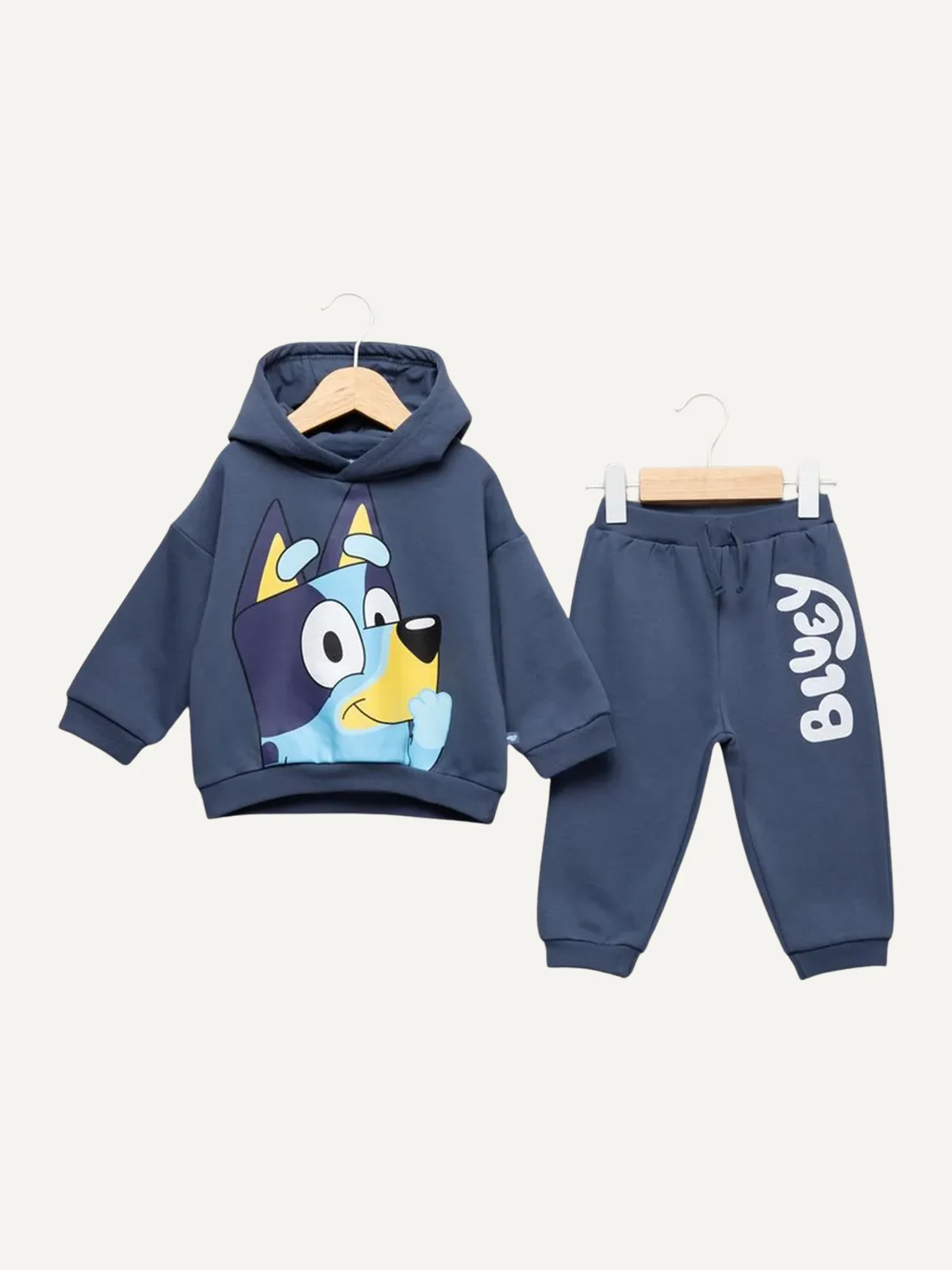 Conjunto Bluey con capucha azul para niño